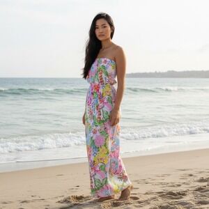 Lilly Pulitzer X Target‎ Dancing On The Deck Size XS Floral Stretch Maxi Dress